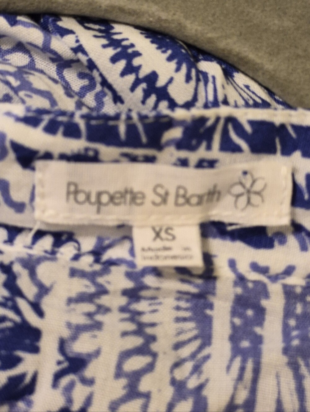 Poupette St Barth "Nana" Maxi Dress in Blue Begonia Size Small Ret.$390 - Picture 5 of 8